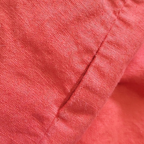 J. Crew Coral Salmon 55% Linen Blend Knee Length Mini Skirt Womens Size 10 - Picture 9 of 13